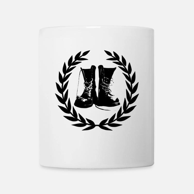 Haut Stiefel Lorbeer Design - Tasse - Weiß