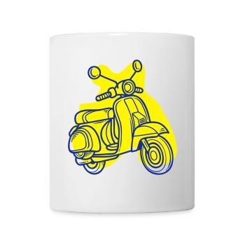 Retro Motorcycle in Bright Colors - Mug - white - Front