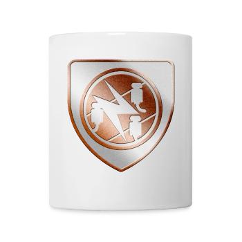 Elektriker Wappen Schild in 3D - Tasse - Weiß - Vorne