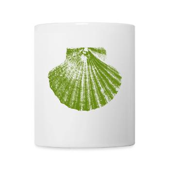 Green scallop - Way of St. James - pilgrim - Mug - white - Front