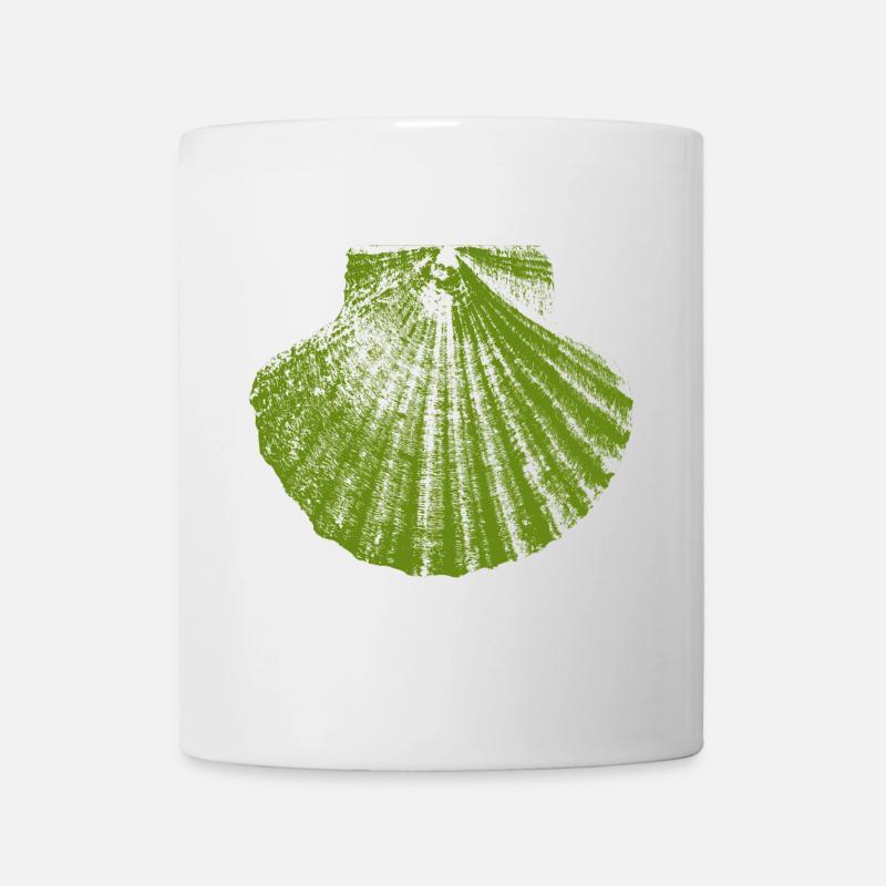 Pétoncle vert - Chemin de Saint-Jacques - pèlerin - Mug blanc - blanc