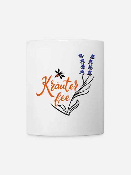 Kräuter Fee, Biene, Umwelt - Tasse - Weiß