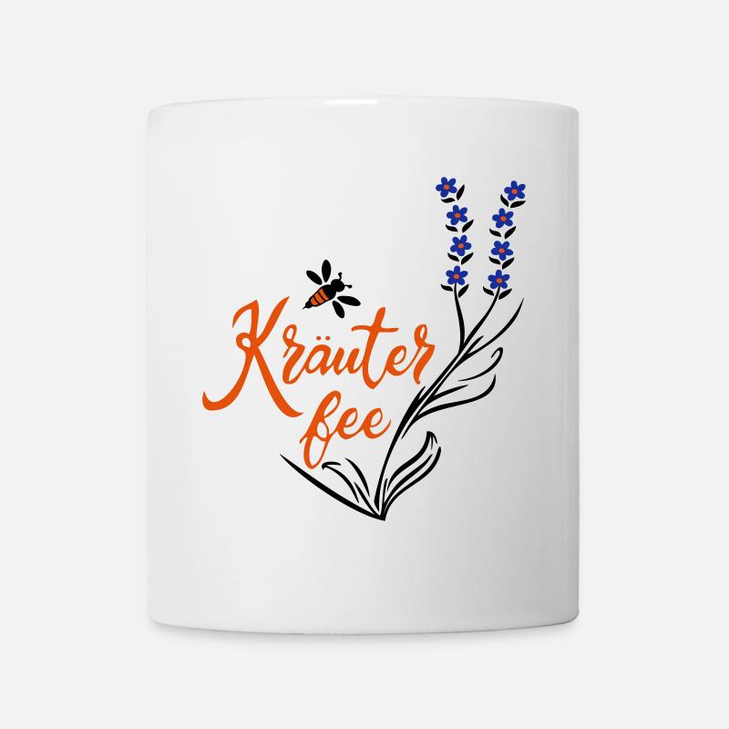 Kräuter Fee, Biene, Umwelt - Tasse - Weiß