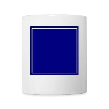 Square dark blue self-design - Mug - white - Front