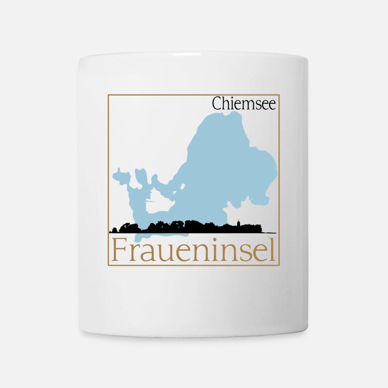 Fraueninsel Skyline - Tasse - Weiß
