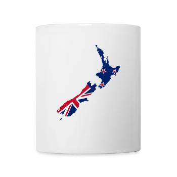 New Zealand Map New Zealand Flag Souvenir Gift - Mug - white - Front