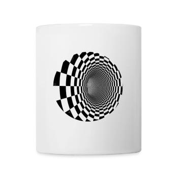 Tunnel Noir et Blanc Illusion - Mug blanc - blanc - Devant