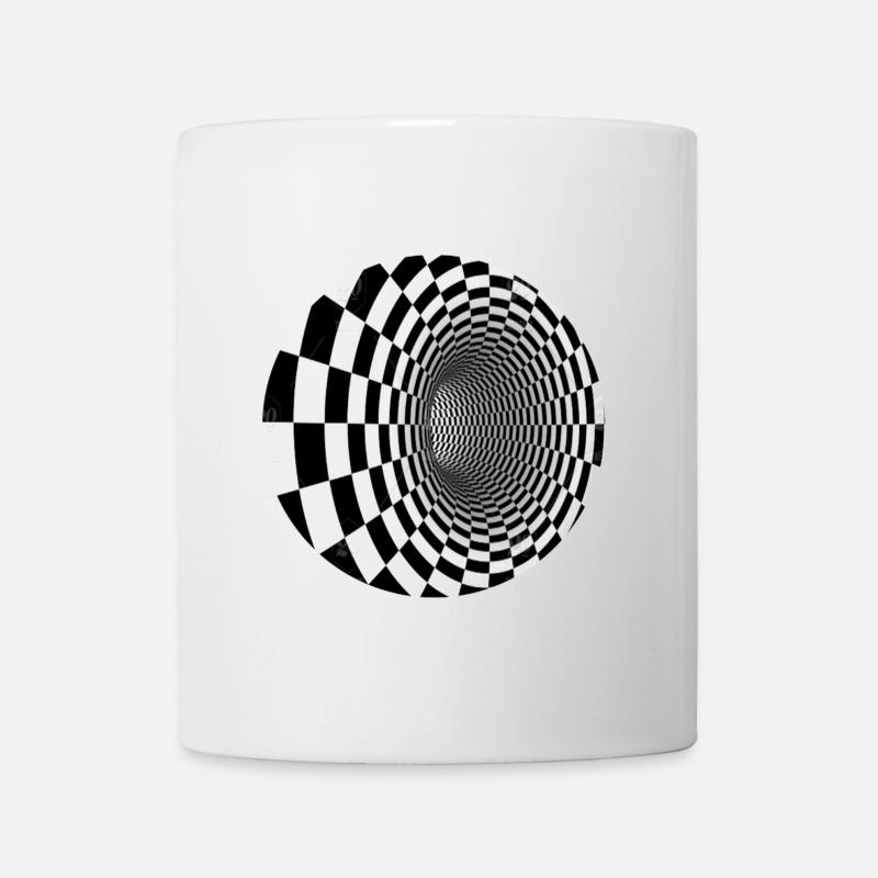 Black and White Illusion Tunnel - Mug - white