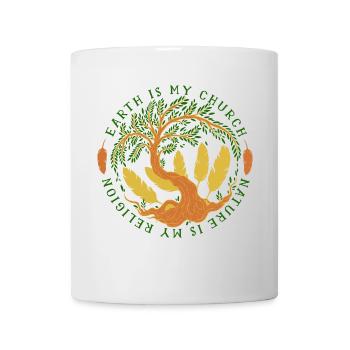 Nature is my religion nature conservation climate - Mug - white - Front