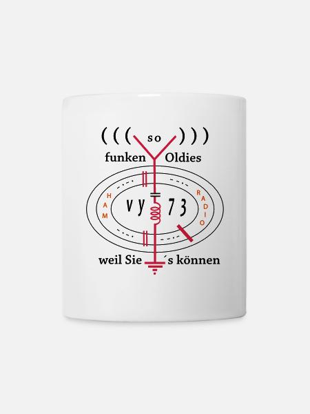 Amateurfunker, Oldies funken weil Sie`s können - Tasse - Weiß