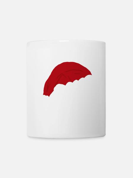 Weimachtsmann Mütze in rot , weihnachtsmann hut - Tasse - Weiß