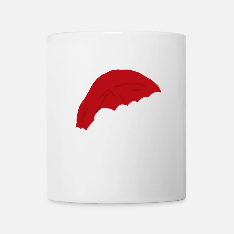 Weimachtsmann Mütze in rot , weihnachtsmann hut - Tasse - Weiß