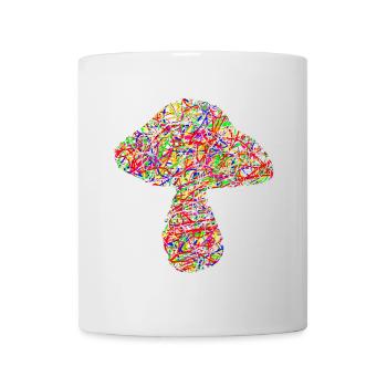 bunter Pilz - Tasse - Weiß - Vorne