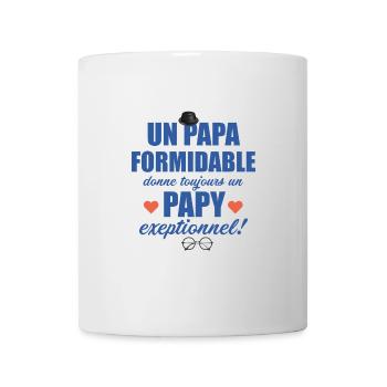 Un Papa Formidable Donne Toujours Un Papy - Mug blanc - blanc - Devant