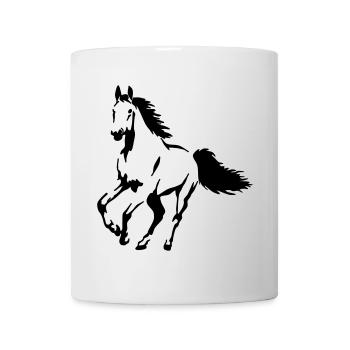 étalon - jument - poulain - cheval - Mug blanc - blanc - Devant