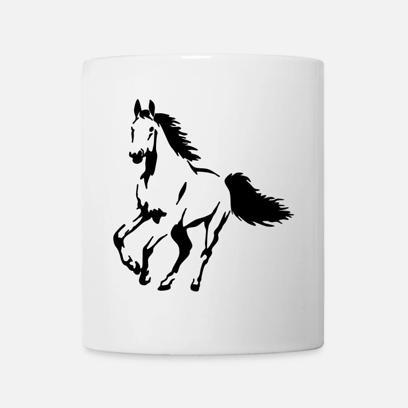 hengst - stute - fohlen - pferd - Tasse - Weiß