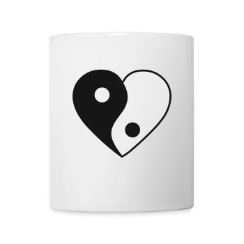 Yin Yang Heart Love Couples Gift Idea - Mug - white - Front
