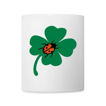 Lucky Cloverleaf Ladybug - Mug - white - Front