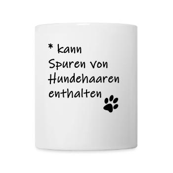Kann Spuren von Hundehaaren enthalten - Tasse - Weiß - Vorne