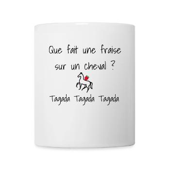Blague du jour ! Cheval et Tagada - Mug blanc - blanc - Devant