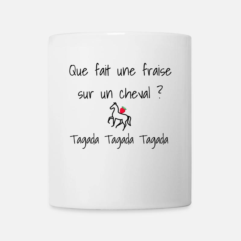 Blague du jour ! Cheval et Tagada - Mug blanc - blanc