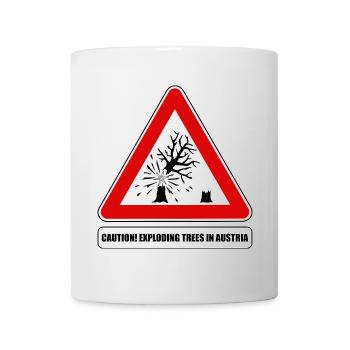 arbres qui explosent,  exploding trees Austria - Mug blanc - blanc - Devant