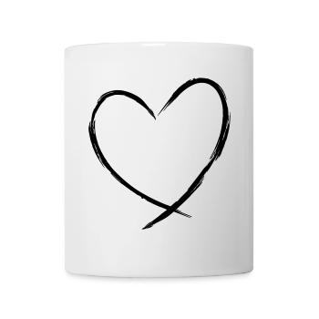 coeur amour symbole cadeau anniversaire amitié - Mug blanc - blanc - Devant