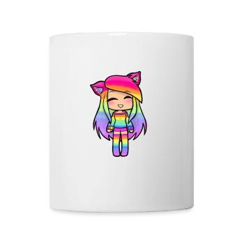 Regenbogen Gacha Mädchen - Tasse - Weiß - Vorne