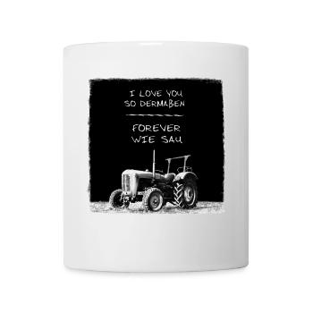 J'aime mon tracteur - Mug blanc - blanc - Devant