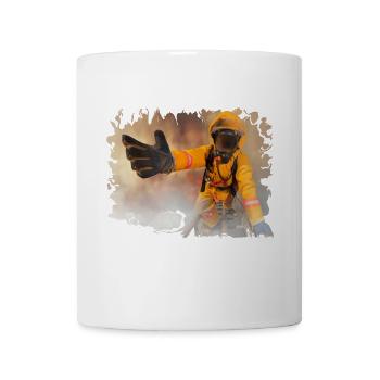 pompier pompier pompier - Mug blanc - blanc - Devant