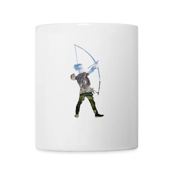 Double Exposure Art Bogenschießen Geschenkidee - Tasse - Weiß - Vorne