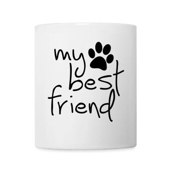 Slagon mon meilleur ami, j'aime mon chien ou mon chat - Mug blanc - blanc - Devant