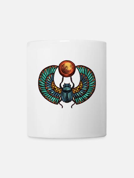 Escarabajo sagrado - Antiguo Egipto - Taza - blanco
