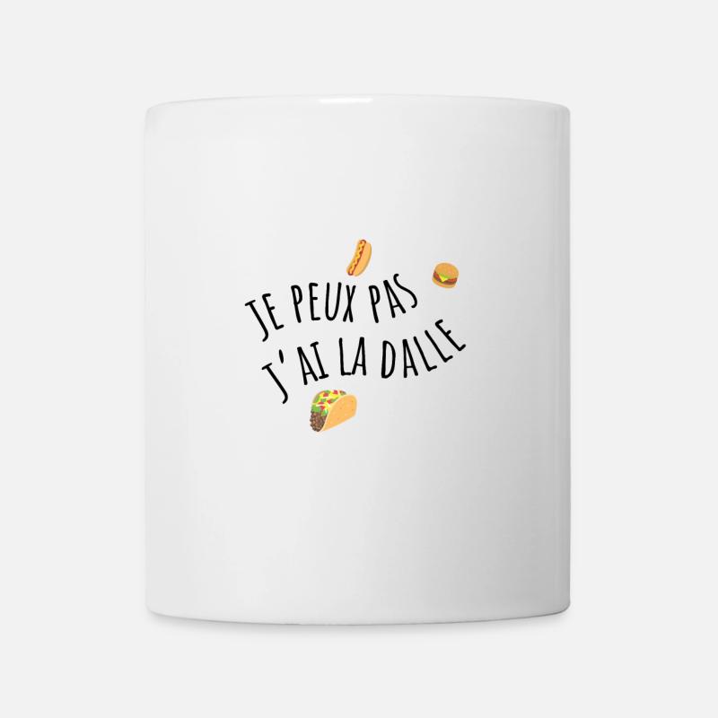 je peux pas j ai la dalle - Mug blanc - blanc