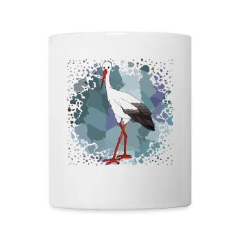 Cigogne - Mug blanc - blanc - Devant