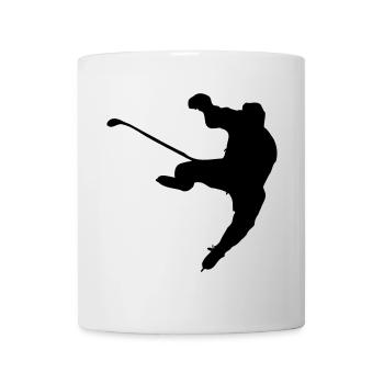 Eishockey Schattenbild Logo - Tasse - Weiß - Vorne