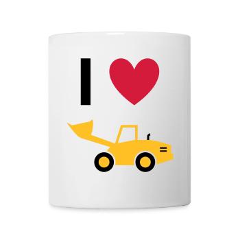 ★ Design colors can be changed ★ I love wheel loaders - Mug - white - Front