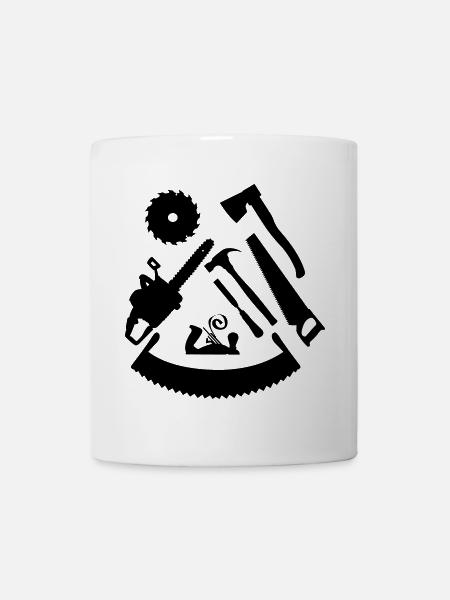 Outil en bois - Mug blanc - blanc