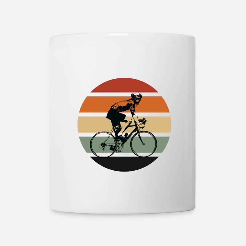 Vélo de route rétro - Mug blanc - blanc