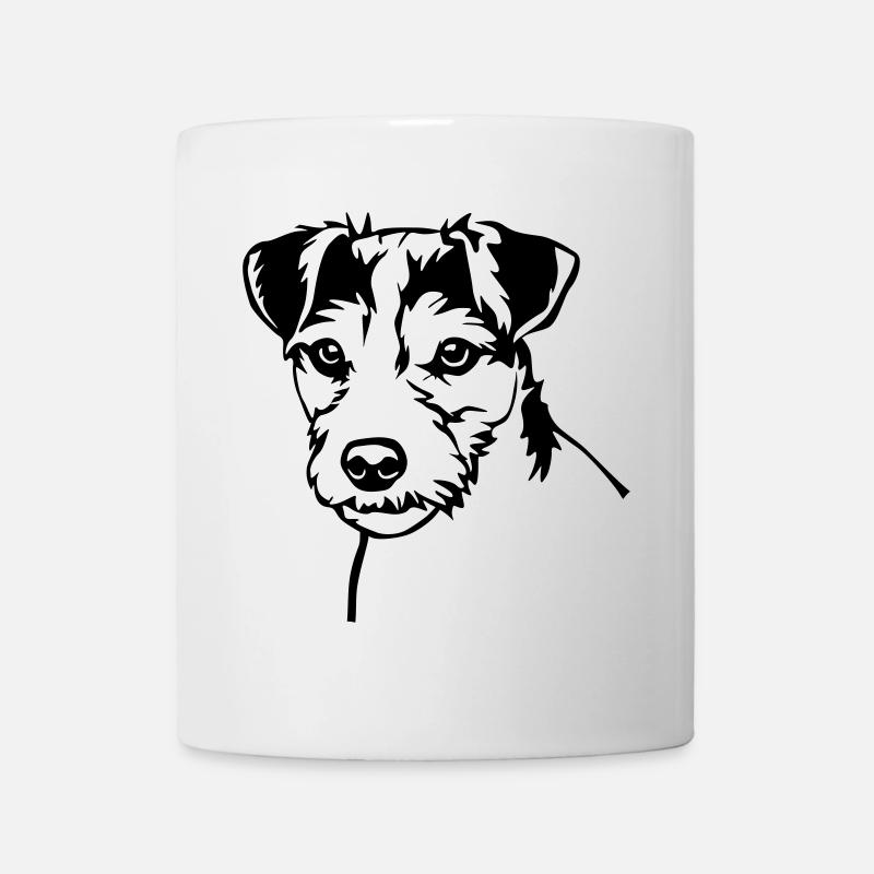 Parson Russell Terrier Kopf - Tasse - Weiß
