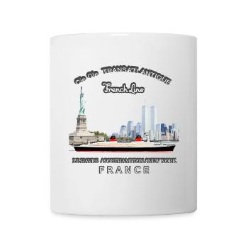 LINER FRANCE NEW YORK Louis RUNEMBERG © Adagp - Mug - white - Front