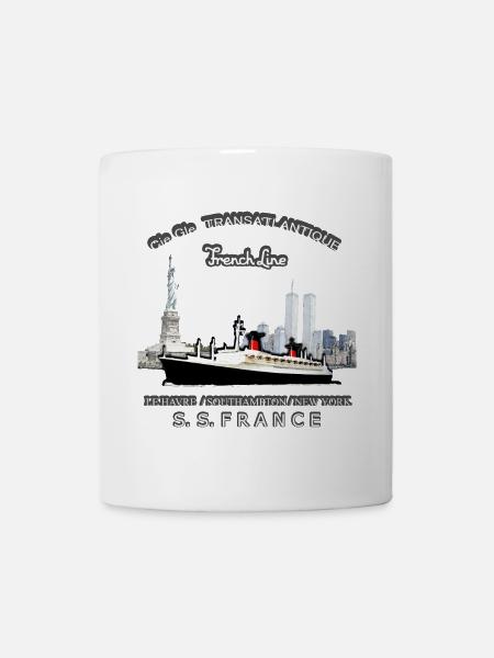 FRANCE PAQUEBOT CREATION LOUIS RUNEMBERG ADAGP - Mug blanc - blanc