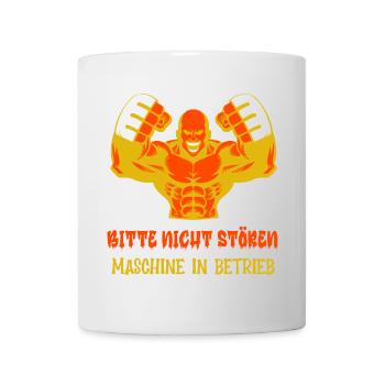 Bitte nicht stören, Maschine in Betrieb - Tasse - Weiß - Vorne