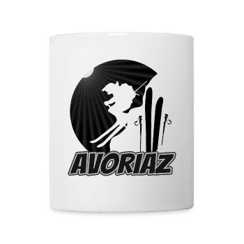 Avoriaz Ski Silhouette Jump - Mug - white - Front