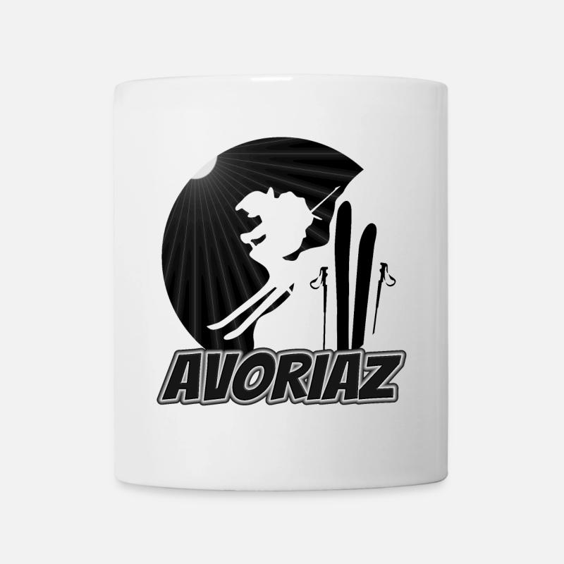 Avoriaz Ski Silhouette Saut - Mug blanc - blanc