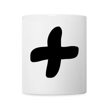 Plus signe de croix ombres plus signe augure - Mug blanc - blanc - Devant