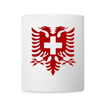 Albanien Schweiz Flagge - Tasse - Weiß - Vorne