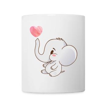 Herzwerfer Elefantenmotive - Tasse - Weiß - Vorne
