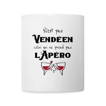 n'est pas vendéen celui qui ne prend pas l'apéro - Mug blanc - blanc - Devant
