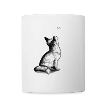 Chiot renard avec papillon - Mug blanc - blanc - Devant